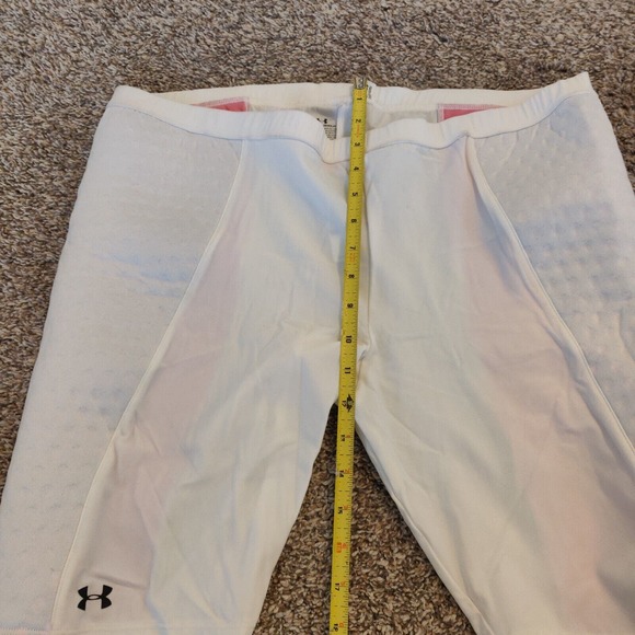 Under Armor New Women's Slider Shorts White Padded Size XXL Light Compression - Picture 4 of 9